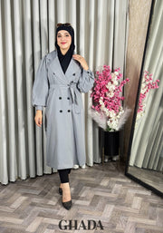 Trench-coat oversize en gris