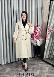 Trench-coat oversize en beige