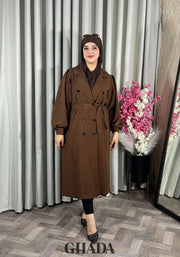 Trench-coat oversize en marron