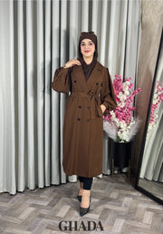 Trench-coat oversize en marron
