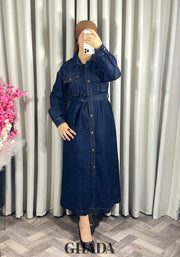 Robe en denim foncé