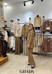 Ensemble tailleur en marron