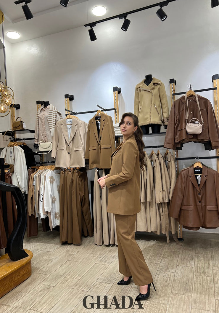 Ensemble tailleur en marron