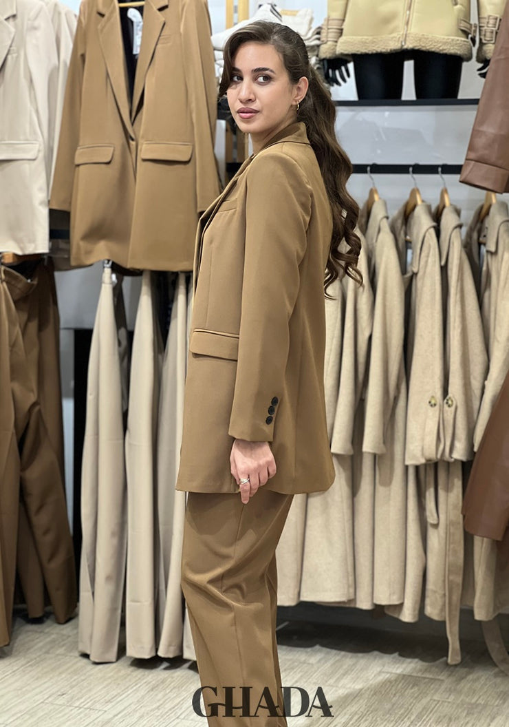 Ensemble tailleur en marron