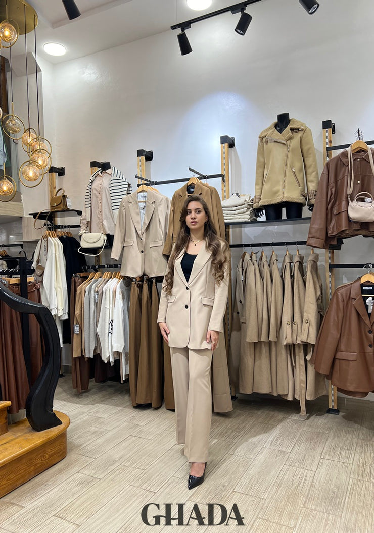 Ensemble tailleur en beige