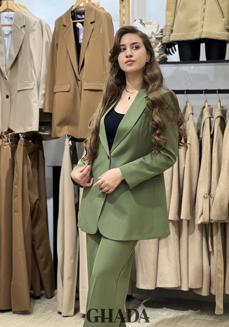 Ensemble tailleur en vert