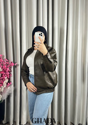 Veste bomber en vert kaki