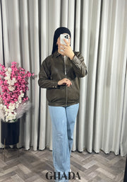 Veste bomber en vert kaki