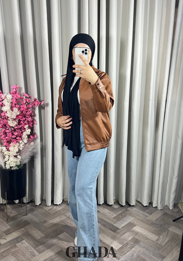 Veste bomber en marron