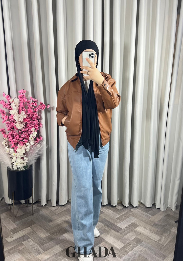 Veste bomber en marron