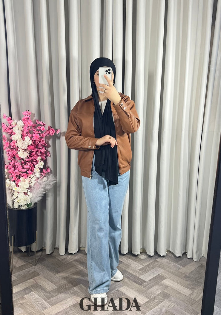 Veste bomber en marron