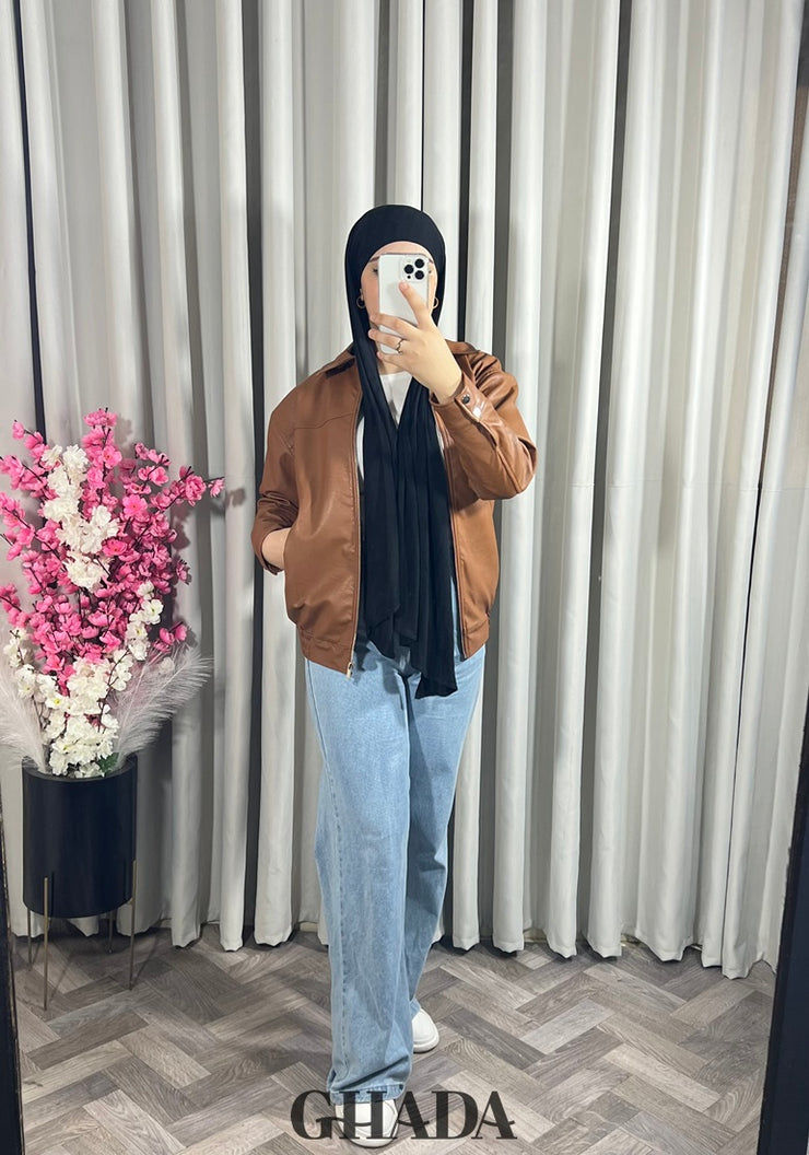 Veste bomber en marron