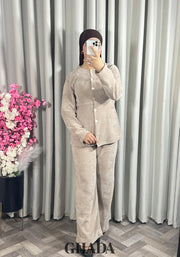 Ensemble en maille en beige