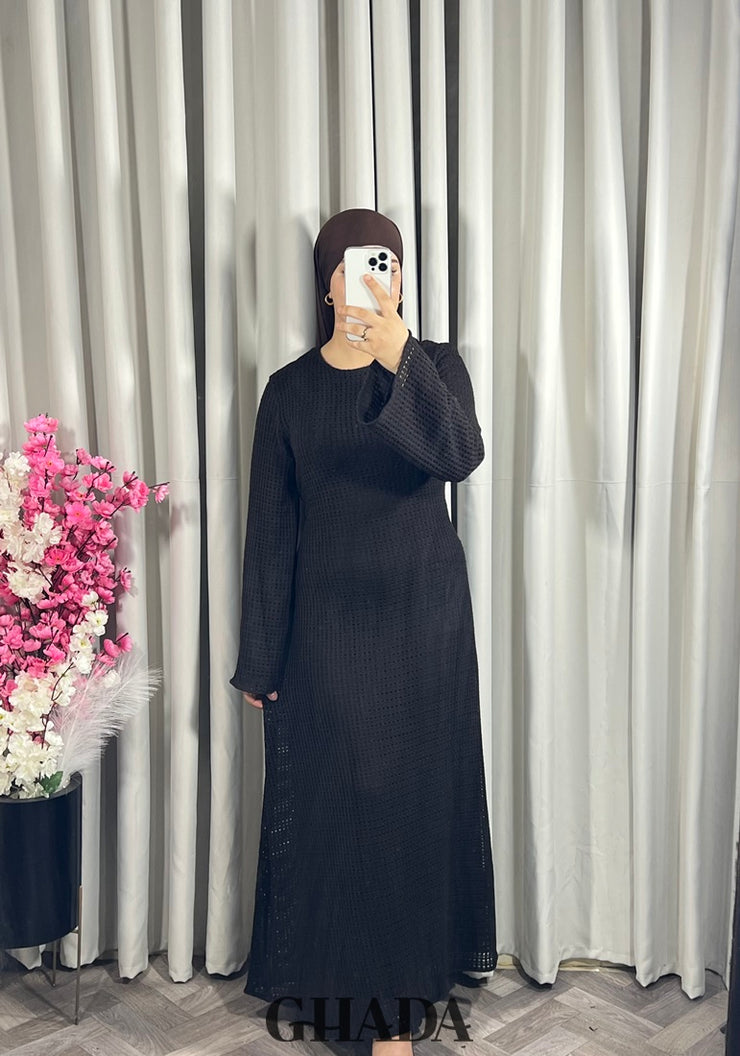 Robe longue en noir