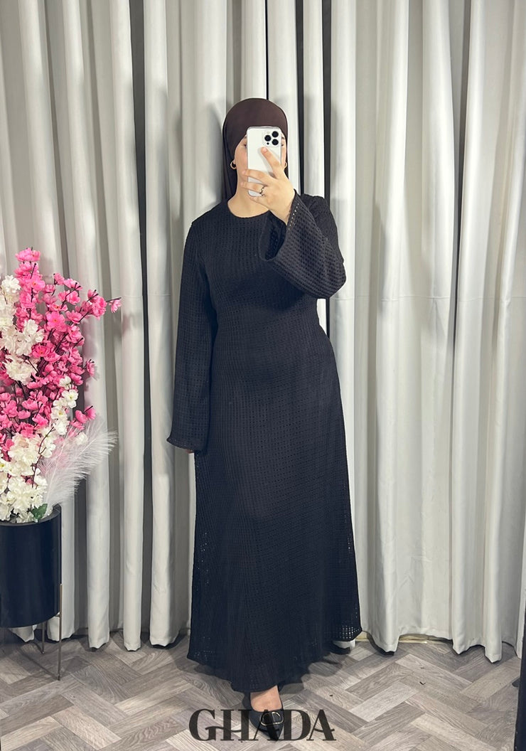 Robe longue en noir