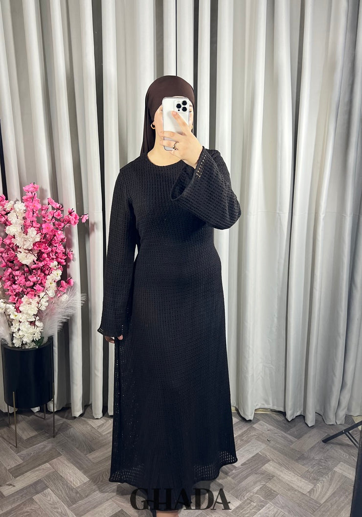 Robe longue en noir
