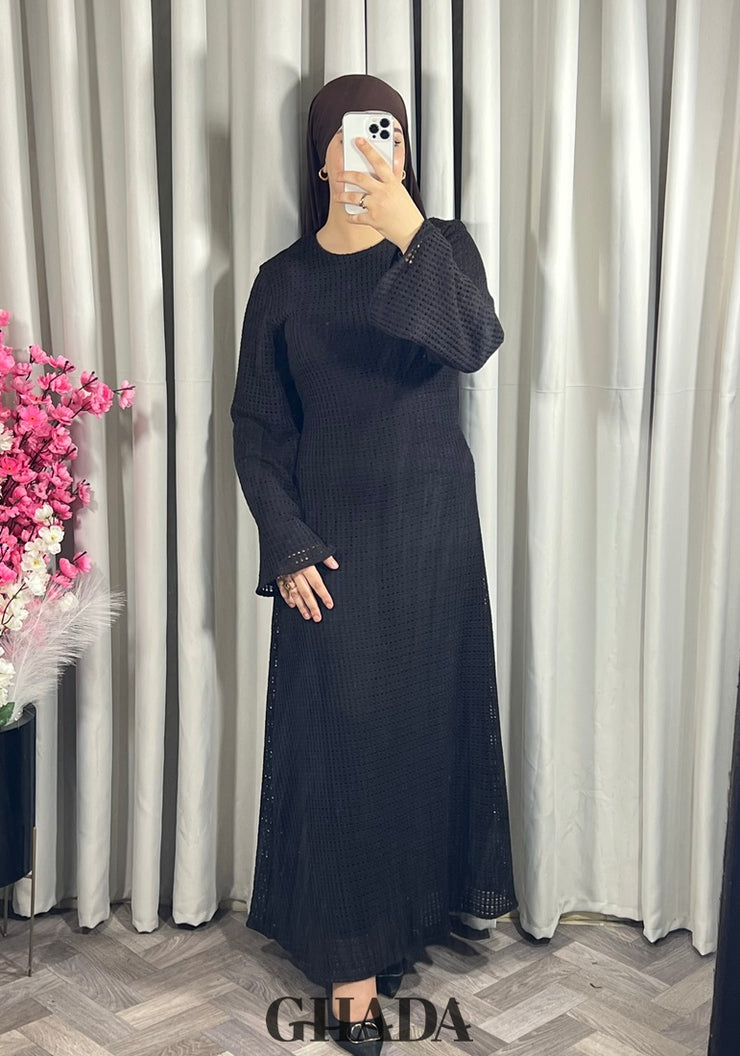 Robe longue en noir