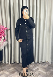 Ensemble en maille en noir