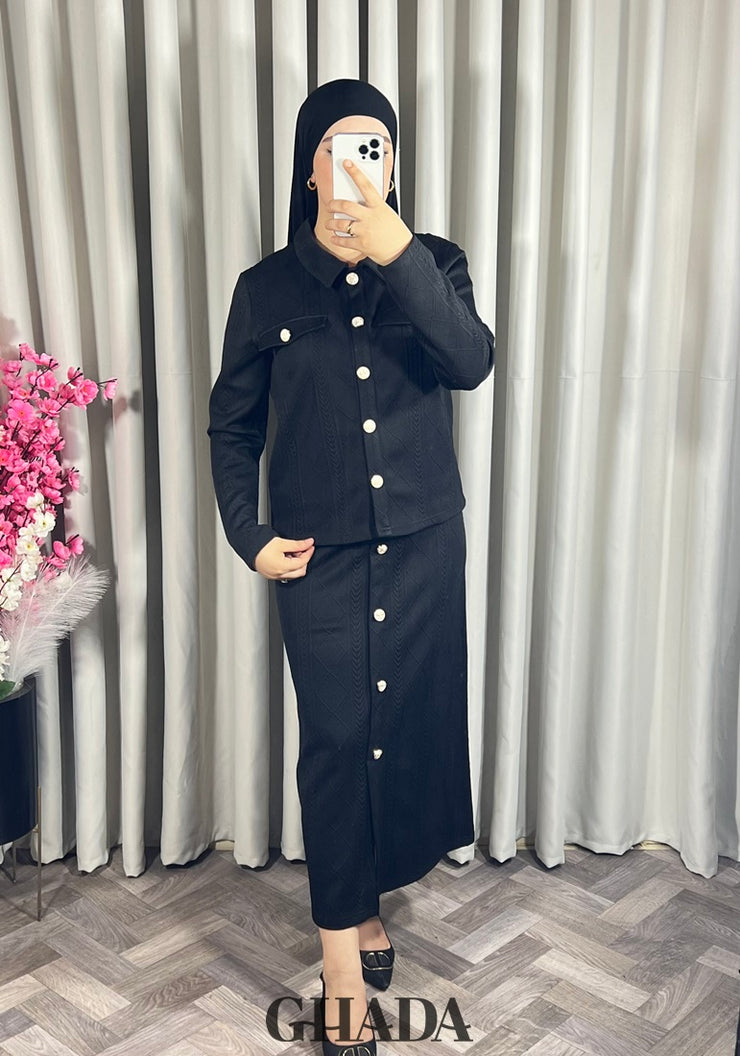 Ensemble en maille en noir