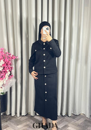 Ensemble en maille en noir