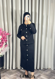 Ensemble en maille en noir