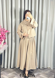 Ensemble veste et jupe beige