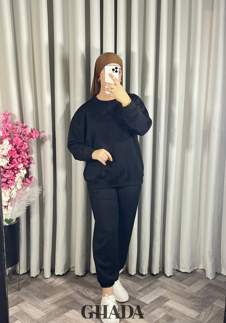 Ensemble en maille noir