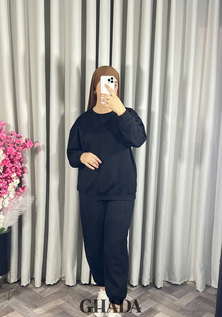 Ensemble en maille noir