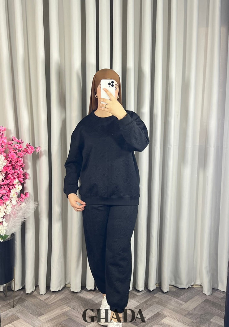 Ensemble en maille noir