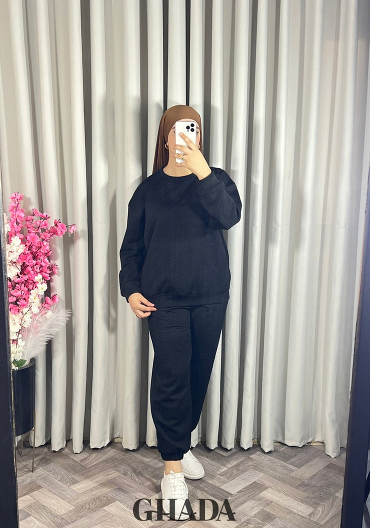 Ensemble en maille noir