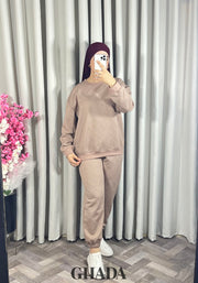 Ensemble en maille beige