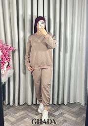 Ensemble en maille beige