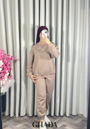 Ensemble en maille beige