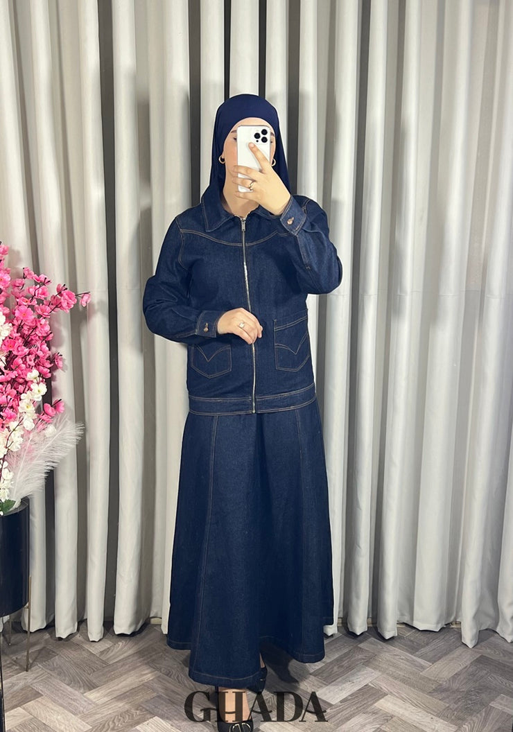 Ensemble en denim avec jupe