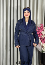 Trench crop en denim