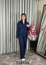 Ensemble en denim - Trench crop et pantalon