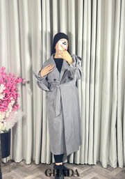 Trench-coat oversize en gris