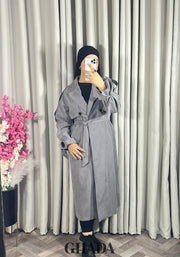 Trench-coat oversize en gris