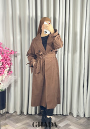 Trench-coat oversize en marron