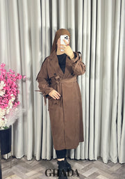 Trench-coat oversize en marron