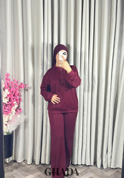 Ensemble survêtement en bordeaux