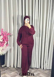 Ensemble survêtement en bordeaux