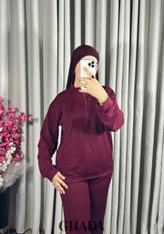 Ensemble survêtement en bordeaux