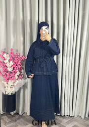 Ensemble en denim veste avec jupe