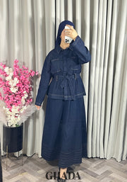 Ensemble en denim veste avec jupe