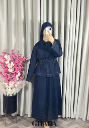 Ensemble en denim veste avec jupe