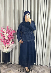 Ensemble en denim veste avec jupe