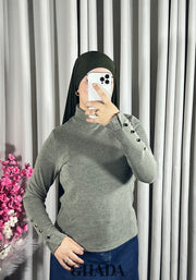 Pull en maille col rond