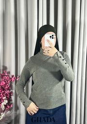 Pull en maille col rond