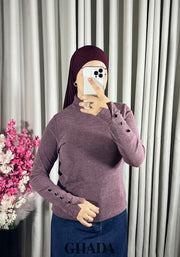 Pull en maille col rond